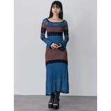 バイカラークロシェニットワンピース | MURUA | 詳細画像5 