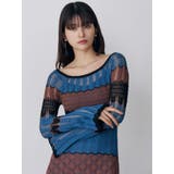 バイカラークロシェニットワンピース | MURUA | 詳細画像9 