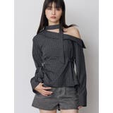 ダークグレー | ボウタイワンショルブラウス | MURUA