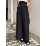 ブラック | ハイウエストセンプレワイドパンツ【セットアップ着用可】【接触冷感】 | MURUA
