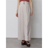 ベージュ | ハイウエストセンプレワイドパンツ【セットアップ着用可】【接触冷感】 | MURUA
