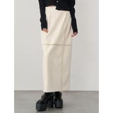 クロシェドッキングフェイクレザースカート | MURUA | 詳細画像1 