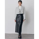 クロシェドッキングフェイクレザースカート | MURUA | 詳細画像10 