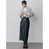 クロシェドッキングフェイクレザースカート | MURUA | 詳細画像11 