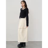 クロシェドッキングフェイクレザースカート | MURUA | 詳細画像8 