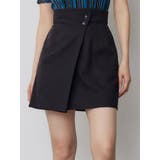 ブラック | ラップライクミニスカート【セットアップ着用可】【接触冷感】 | MURUA