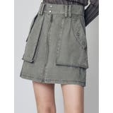 カーキ | フロントZIPアウトポケットミニスカート | MURUA