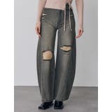 グレー | バレルレッグクラッシュデニム | MURUA