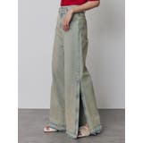 ブルー | サイドZIPスリットワイドデニム【セットアップ着用可】 | MURUA