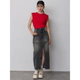 フリンジスリットデニムスカート【セットアップ着用可】 | MURUA | 詳細画像15 