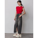 フリンジスリットデニムスカート【セットアップ着用可】 | MURUA | 詳細画像16 