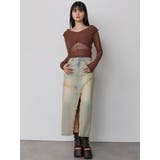 フリンジスリットデニムスカート【セットアップ着用可】 | MURUA | 詳細画像19 