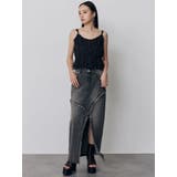 フリンジスリットデニムスカート【セットアップ着用可】 | MURUA | 詳細画像23 