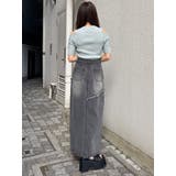 フリンジスリットデニムスカート【セットアップ着用可】 | MURUA | 詳細画像31 