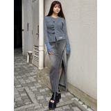 フリンジスリットデニムスカート【セットアップ着用可】 | MURUA | 詳細画像34 