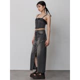 フリンジスリットデニムスカート【セットアップ着用可】 | MURUA | 詳細画像4 