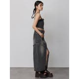 フリンジスリットデニムスカート【セットアップ着用可】 | MURUA | 詳細画像5 