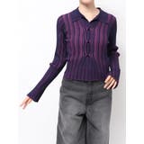 パープル | フロントピンチニット | MURUA