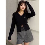 レースレイヤードVネックニット | MURUA | 詳細画像4 