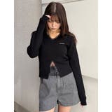 レースレイヤードVネックニット | MURUA | 詳細画像5 