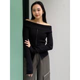 オフショルダーケーブルニット | MURUA | 詳細画像4 