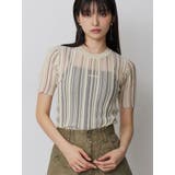 アイボリー | シアーストライプニット | MURUA