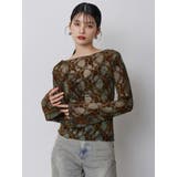 フロッキーフラワーシアートップス | MURUA | 詳細画像4 