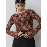 グレー | フロッキーフラワーシアートップス | MURUA