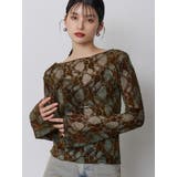 ブルー | フロッキーフラワーシアートップス | MURUA