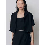 ブラック | メッシュショートシャツジャケット【セットアップ着用可】 | MURUA