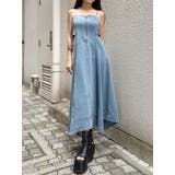 ブルー | デニムライクサイドカットワンピース | MURUA