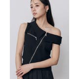 ブラック | ライダースワンショルシャツ | MURUA