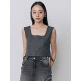 スクエアネックメッシュタンク【セットアップ着用可】 | MURUA | 詳細画像27