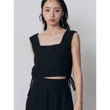 ブラック | スクエアネックメッシュタンク【セットアップ着用可】 | MURUA