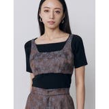 ブラウン | ジャカードバックベルトビスチェ | MURUA