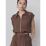 ブラウン | ブラッシュライクショートシャツ【セットアップ着用可】 | MURUA
