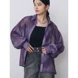 パープル | ニュアンスシアーシャツ【セットアップ着用可】 | MURUA