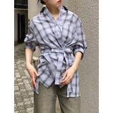 ブルー | カシュクール2WAYハーフシャツ | MURUA