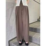 ブラウン | ダブルタックワイドパンツ | MURUA