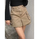 ベージュ | ウォッシュカーゴスカートパンツ | MURUA