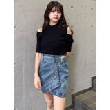 アシメタックデニムミニスカート | MURUA | 詳細画像20 