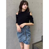 アシメタックデニムミニスカート | MURUA | 詳細画像21 