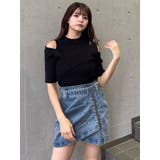アシメタックデニムミニスカート | MURUA | 詳細画像22 