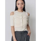 アイボリー | オフショルカーデドッキングニット | MURUA