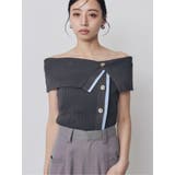 グレー | レイヤードライクオフショルダーニット | MURUA