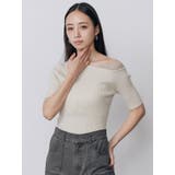 レイヤードワンショルハーフニット | MURUA | 詳細画像14