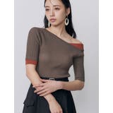 モカ | レイヤードワンショルハーフニット | MURUA