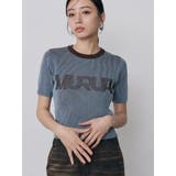 ブラウン | リンガーロゴハーフニット | MURUA