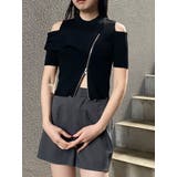 ショルダーカットZIPハーフニット | MURUA | 詳細画像4 