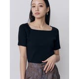 ブラック | デコルテオープンハーフニット【2WAY】【接触冷感】【近赤外線カット】 | MURUA